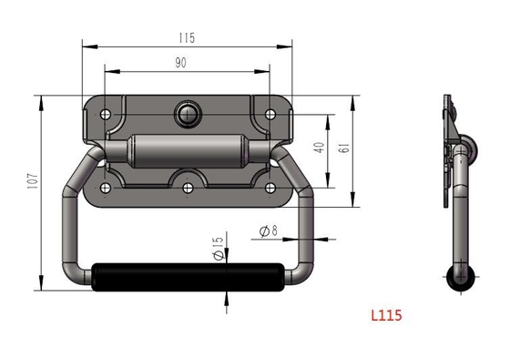 El pecho grande L115 dirige a prueba de choques con el apretón de goma