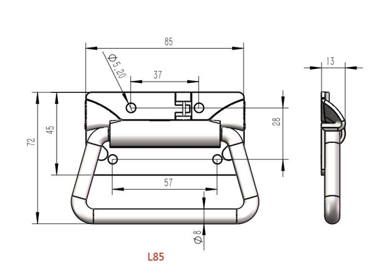 El pecho de acero inoxidable resistente de la caja de herramientas de L85mm dirige SUS201 SUS304